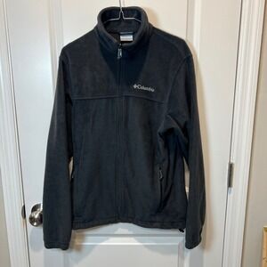 Columbia Full Zip Fleece Jacket Charcoal Gray Men's Size S